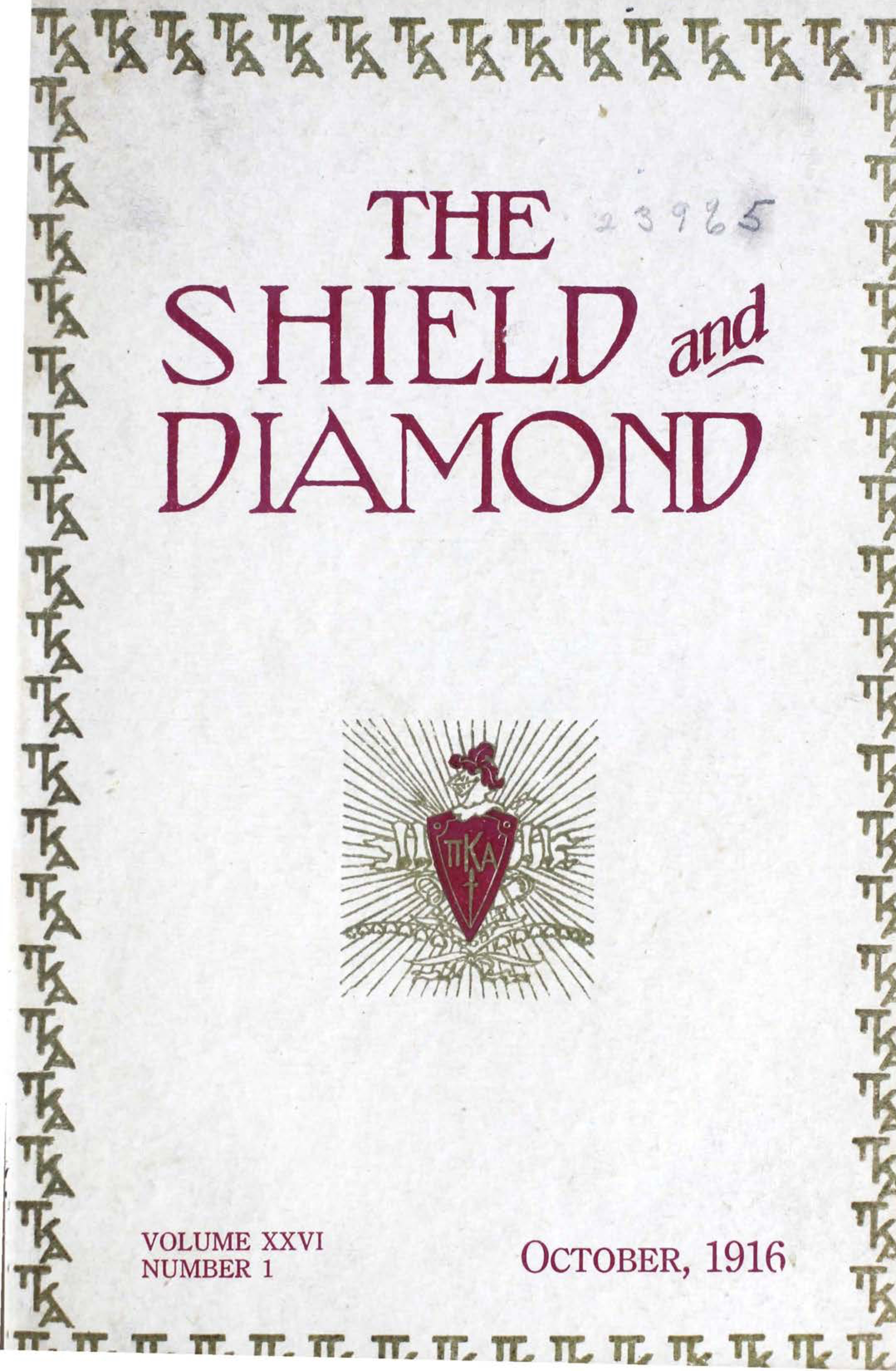 Shield and Diamond, Vol. 26, No. 1, October 1916